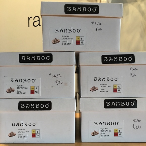 NWT • BAMBOO • faux snakeskin sandals • - Picture 7 of 7